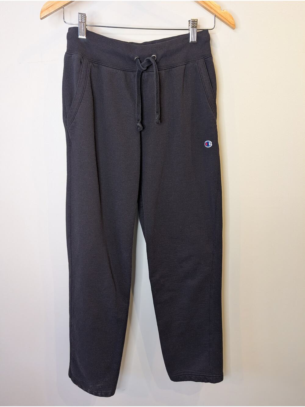 Champion Black Sweatpants Drawstring Pockets Athleisure Women's Medium